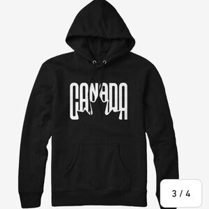 Black Sweatshirt with Bold White Text